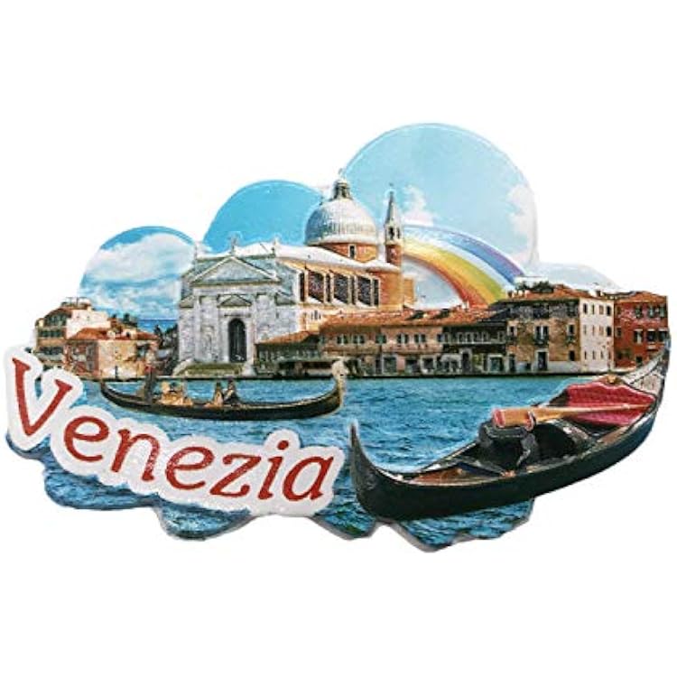 3D Venezia Venice Italy Refrigerator Magnet Tourist Travel Souvenirs Handmade Resin Craft Magnetic Stickers Home Kitchen Decoration Fridge Magnet Collection Gift