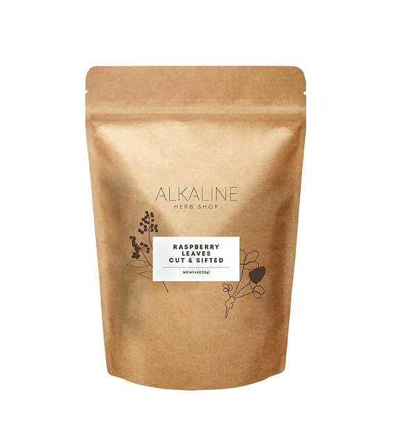 Alkaline Herb Shop Red Raspberry Leaf Cut & Sifted 4 oz - Organic or Wildcrafted Rubus Idaeus (Hoja de Frambuesa) from Albania - For Raspberry Leaf Tea - No Additives