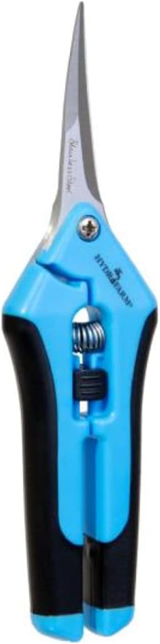Hydrofarm HGPP400C Precision Curved Blade Pruners, Blue
