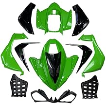 Complete Plastic Body Fender Assembly Front Rear Kit Compatible for Taotao ATA150G, ATA150-C, Cougar 200 SPORT (169cc), Coolster 3150 CXC, 3175S 125cc, IceBear R12 Chinese ATV (GREEN & BLACK)