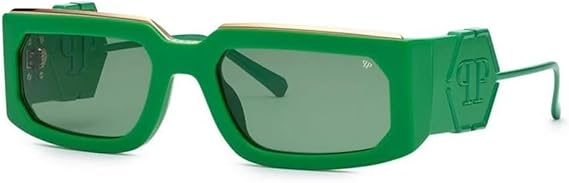 Philipp Plein Green Acetate Sunglasses