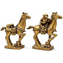 Betterdecor Feng Shui Monkey and Fly on The Horse Immediate Promotion and Win Home Office Decorative Statue Figurine -4" H