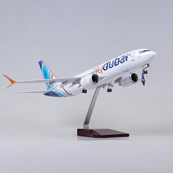 FlyDubai Boeing 737 MAX 1/85 Scale Resin Model Airplane Toy Collectable Gift