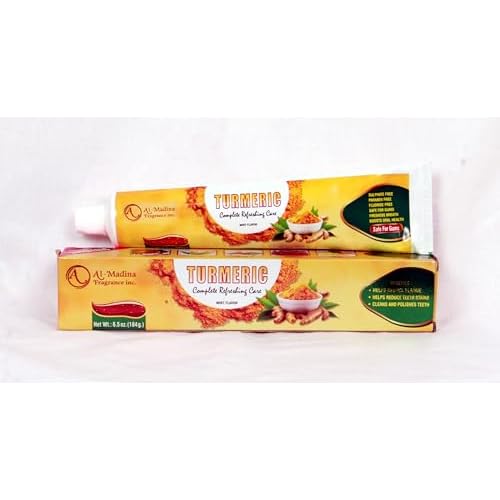 Turmeric Toothpaste - Fluoride & Paraben Free Toothpaste - Saffron, Tea Tree, Aloe Vera & Ginger - Complete Oral Care Teeth Whitening Toothpaste - 6 Pack