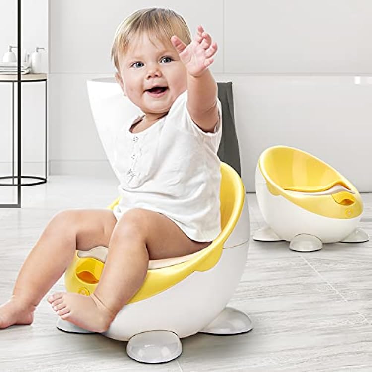 Hahaland Potty Training Seat for Girls Boys, Kids Potty Training Toilet for Toddler, Toddler Toilet Seat with Detachable Soft Cushion & Brush, Ergonomic Design, Splash Guard, Backrest