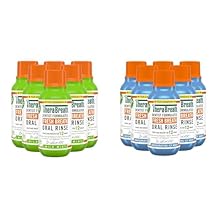 TheraBreath Dentist Formulated Fresh Breath Oral Rinse, Mild Mint & ICY Mint, 3 Fl Oz (Packs of 6)