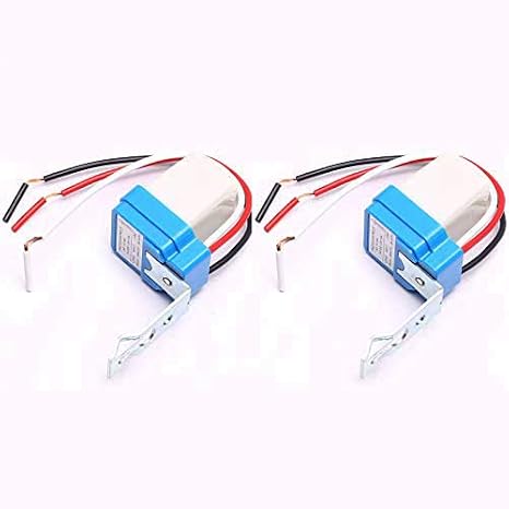 DEVMO 2PCS AC DC 12V Auto On Off Photocell Street Light Sensor Switch Photoswitch