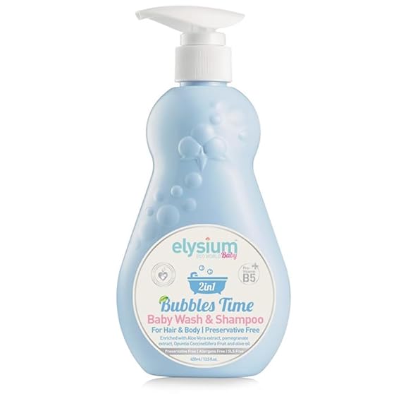 Organic Baby Shampoo and Body Wash - Tear-Free, Vegan, Non-Toxic, Hypoallergenic with Aloe Vera & Vitamin B5, 13.5 Fl oz