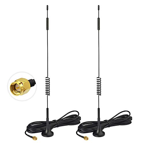 Bingfu 4G LTE 7dBi Magnetic Base MIMO SMA Male Antenna 2-Pack Compatible with 4G LTE Wireless CPE Router Hotspot Cellular Gateway Industrial IoT Router