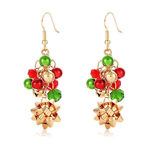 Christmas Earring Set Jingle Bell Drop Dangle Earrings Holiday Party Gift for Women