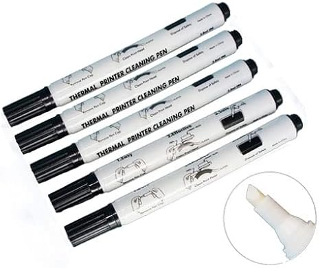 Thermal Printer Cleaning Pen Printhead Cleaner Kit for Electronic Face Sheet Print Head Alcohol Cleaning Card Printer, Pack of 5