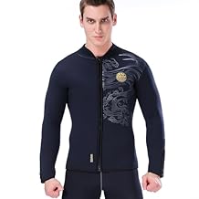 WYYHAA 5MM Wetsuit Top Mens Women, Ultra Stretchy & Warmth Neoprene Diving Jacket, Long Sleeve Wetsuit Jacket for Cold Water Snorkeling Surfing
