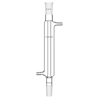 Labasics Borosilicate Glass Liebig Condenser with 2440 Joint 200mm Jacket Length Lab Glass Condenser