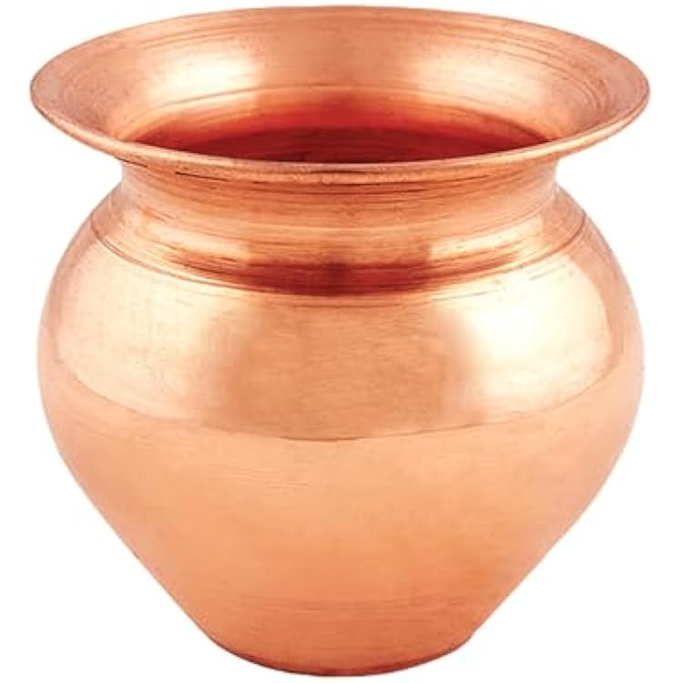 Shubhkart 100% Copper Kalash, 3.5 inch Lota Pot Medium