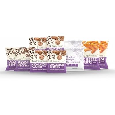 Nutrisystem Movie Night Chocolate Chip Cookies and Cheese Puffs, Helps Support Weight Loss - 10 Count
