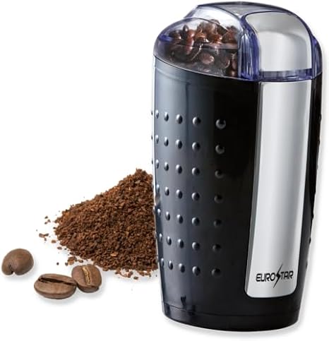 EUROSTAR EG200B 3oz Electric Coffee Grinder with Stainless Steel Blades, Black