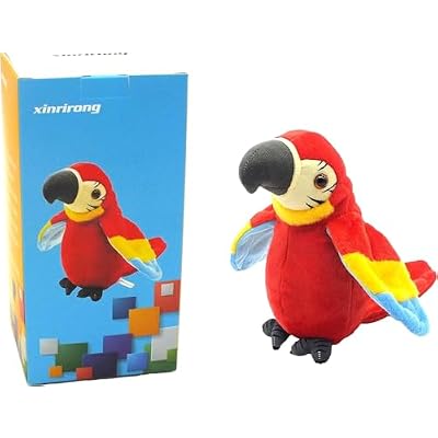 Talking Parrot No Matter What You Say Will Repeat What You Say Funny Learning Good Helper Bring You Happiness!Parrot Toys! Speaking Parrot.Multifunctional Electric Plush Parrot Speaking.Talking Bird
