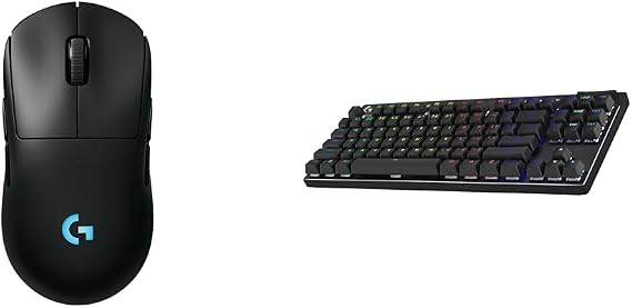 Logitech G Pro Wireless 2 Gaming Mouse + G Pro X TKL Lightspeed Wireless Gaming Keyboard (Linear) Bundle - Black