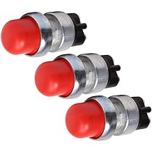 Fastronix 3 Pack Heavy Duty Push Button Momentary Start Switch Red Neoprene Cap