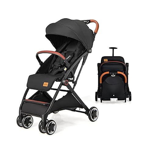 INFANS Lightweight Baby Stroller, Compact Infant with One-Hand Fold, Travel Stroller for Airplane with Cup Holder, Canopy 5-Point Harness Foot Cover for 6-36 Month
