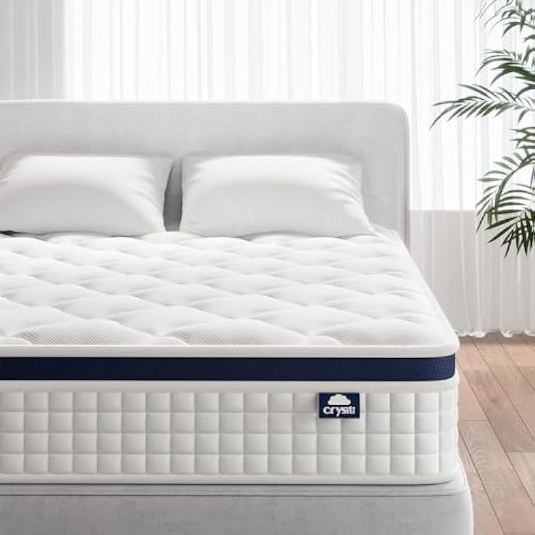 Queen Mattress 10 Inch - Hybrid Mattress Bed in a Box, Medium Firm Support, Pressure & Pain Relief for All Sleepers, CertiPUR-US Certified, Fiberglass-free, Reinforced Edge Support, Motion Isolation