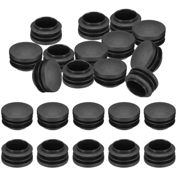 Toolparts And Accessories 1.37 Plastic Tubing End Caps 24Pcs Round Hole Plug Insert Black #CN#130824-01304