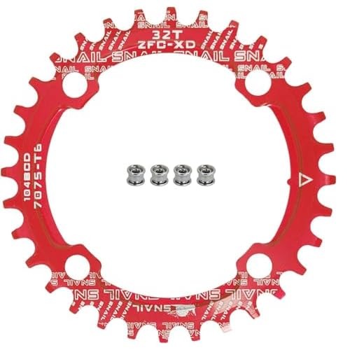 FOMTOR 104 BCD Chainring 30-52T 7-12 Speed Compatible CNC 7075 Aluminum Narrow Wide Tooth Round Oval Chainrings for MTBRoad Bike Ebike Chainwheel BlackRed