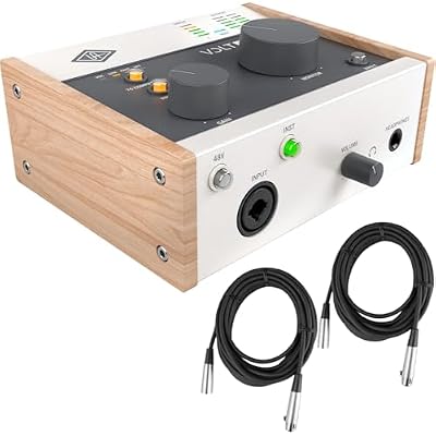 Universal Audio Volt 176 USB Recording Studio Audio Interface - Bundle with 2 XLR Cables