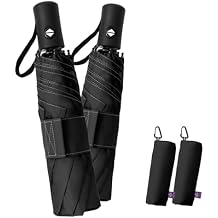 Compact Travel Windproof Umbrella, 43" Auto open/close Folding Quick Dry Umbrellas for Rain, Lightweight Portable Small for Backpack Car, Thoughtful Gift for Women Men Kids, TSA Approved