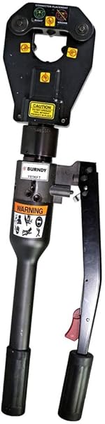 Burndy Y81KFT Dieless Hypress 4 Point Hydraulic Hand Operated Crimping Tool, Flip Top Head, 6 Ton Crimp Force, 2.5" Width, 25.6" Length, 7.7" Height