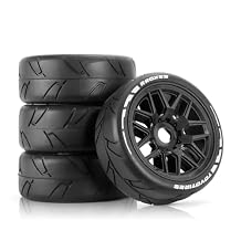 1/8 RC Drift Tires & Wheels (4PCS) - 17mm Hex 103mm On-Road/Rally Rubber Tires for ARRMA, Losi, HPI WR8, Redcat, Kyosho W88