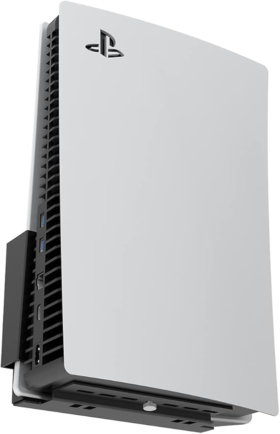 Wall Mount for PS5 Original(Disc and Digital),All Metal Vertical Hanging on Wall, Space Saver, Easy to Install(Black)