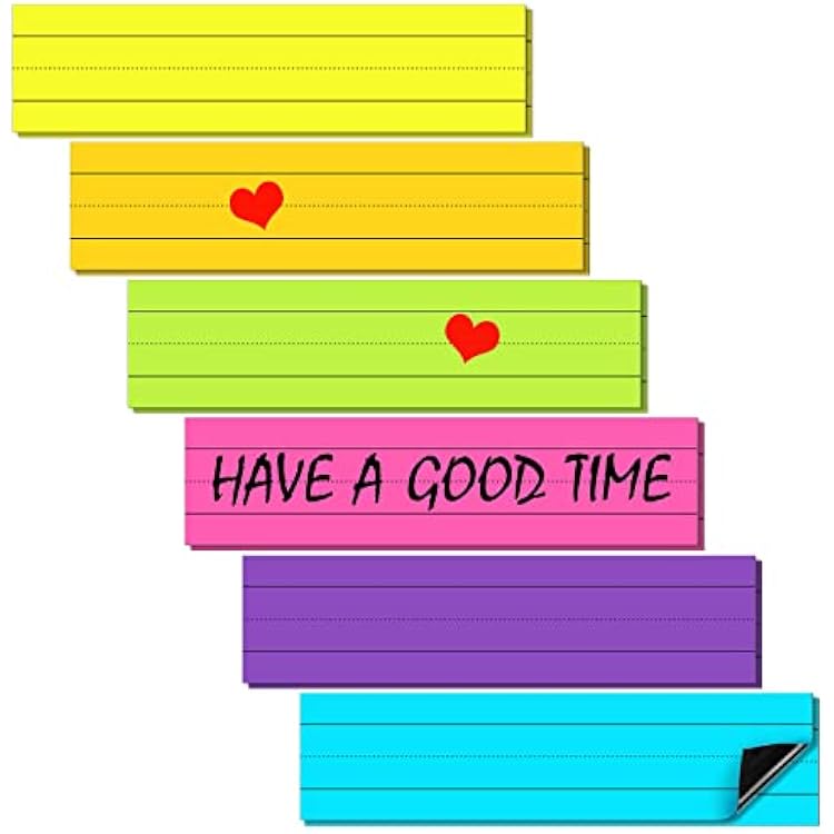 12 Pack Magnetic Sentence Strips for Teachers 12 x 3 Inch Magnetic Dry Erase Sentence Strips Lined Reusable Classroom Learning Tool for Office SchoolMulticolor