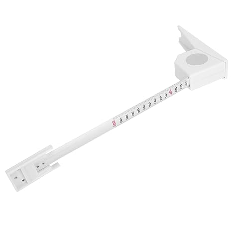 Height Measuring Tool, 2 Meters Height Stature Meter Retractable Measuring Tape Ruler Metal Measuring Tool Height Tape Measure for Wall Adults Child (Black) (White)