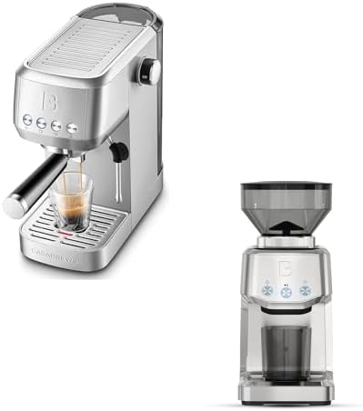 CASABREWS 3700 Essential Espresso Machine with Tornado Basic Coffee Grinder