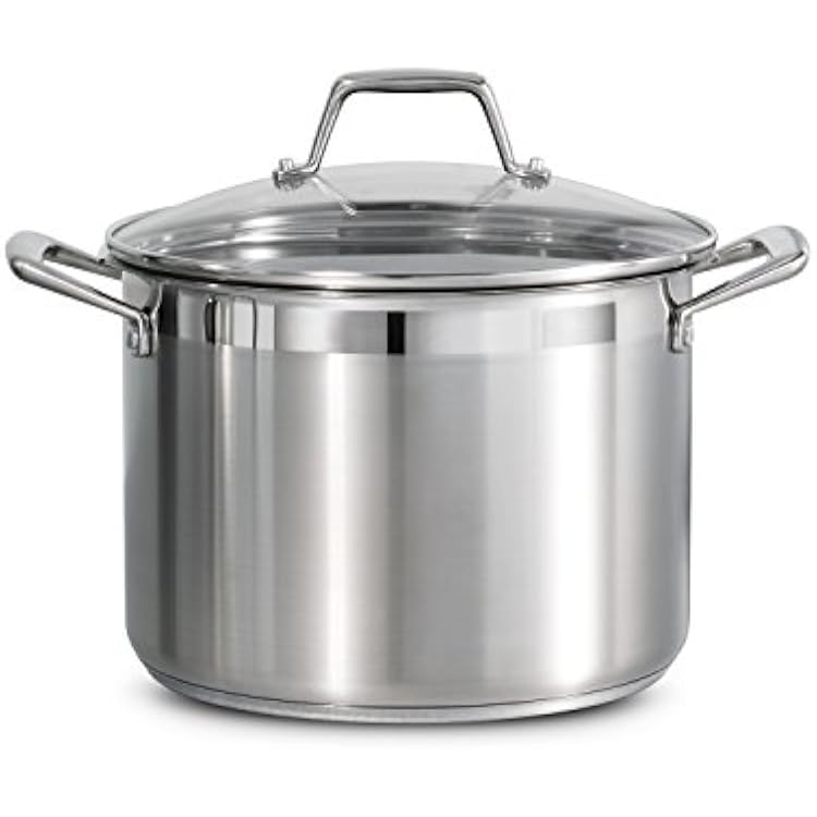 Tramontina Lock & Drain Stainless Steel 8-Quart Pasta Pot with Lid and Strainer