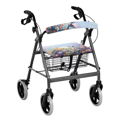 LedBack Rollator Walker Seat and Backrest Rollbar Covers Universal Soft Rollator Accessories Hummingbird Walker Accessories for Walkers for Seniors Rollator Seat and Back Rest Covers