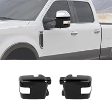 Rearview Mirror Cover Side Mirror Shell Trim Compatible with Ford F250/F350/F450/F550 2017-2023, Black