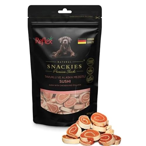 Reflex Snackies Tavuklu Alaska Mezgitli Kurutulmuş Et Köpek Ödülü 90gr