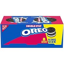 OREO Double Stuf Chocolate Sandwich Cookies, King Size, 10 Snack Packs (8 Cookies Per Pack)