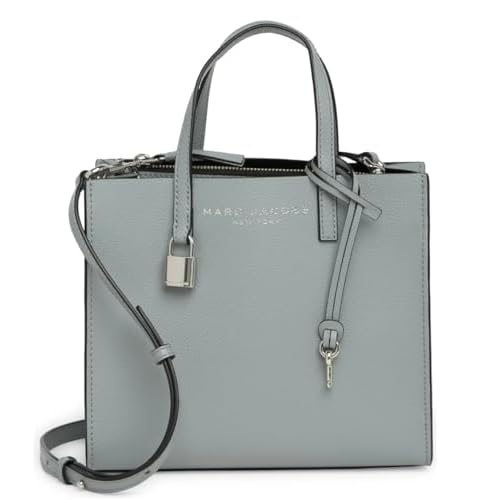 Marc Jacobs The Grind Mini Coated Leather Crossbody Rock Grey