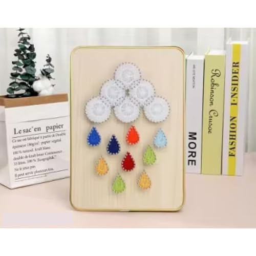 Wizardi Cloud String Art Kit with Stand. Simple Decorative DIY String Art Craft Kit M1-3 DHACE28036