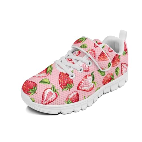 Girls Athletic Tennis Shoes Cute Slip On Kids Sneakers Running Shoes
