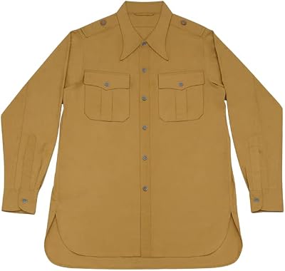 militaryharbor WW2 WWII German DAK Tropical Afrikakorps Sand Long Sleeve Shirt