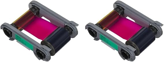2 Packs Evolis Primacy 2 R5F208A100 Color Ribbon - YMCKO - 300 Prints