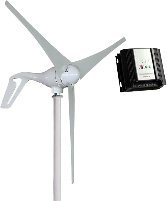 Wind Turbine Generator Kit Household 12V 24V Permanent Magnet Small Wind Power Generator with Controller Windmill for Wind Solar Hybrid System
