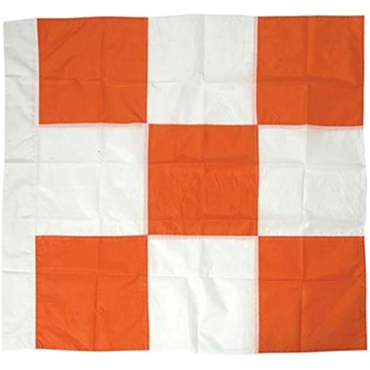 Safety Flag APF2G 36 by 36 Airport Flag, Orange and White