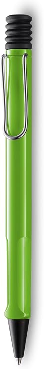 Lamy Safari Ballpoint Pen - Smooth Writing ABS Plastic Luxury Pen with Chrome Wire Clip, Blue Ink, and Molded Pen Grip (Green)