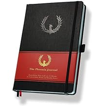 The Phoenix Journal - Quarterly Goal Planner, Daily Planner Journal & Organizer for Goal Setting, Productivity & Focus - Undated 12 Week Planner, Weekly & Monthly Planning, Habit Tracking - Hardcover - Black