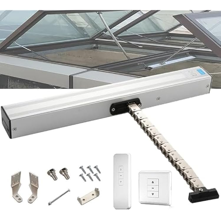Electric Window Opener Actuator,Automatic Window Opener, 300mm-1000mm Travel,for Skylight ConservatoryRoof Vents 400mm